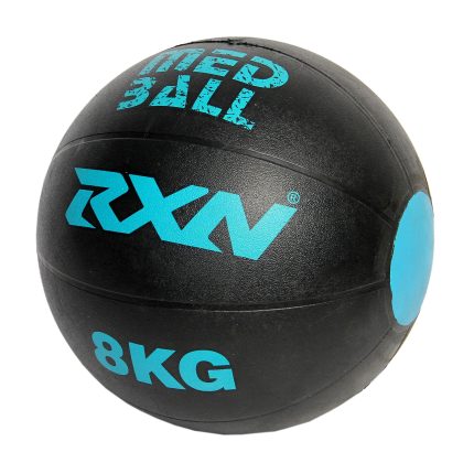 RXN Rubber Medicine Ball with high Bounce Effect - Blue
